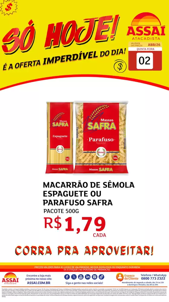 Catálogo Assaí Atacadista em Niterói | Encarte Assaí Atacadista 45783-328 | 2026-04-02T00:00:00.000Z - 2026-04-02T00:00:00.000Z