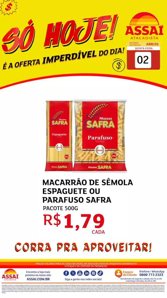 Catálogo Assaí Atacadista em Niterói | Encarte Assaí Atacadista 45783-822 | 2026-04-02T00:00:00.000Z - 2026-04-02T00:00:00.000Z