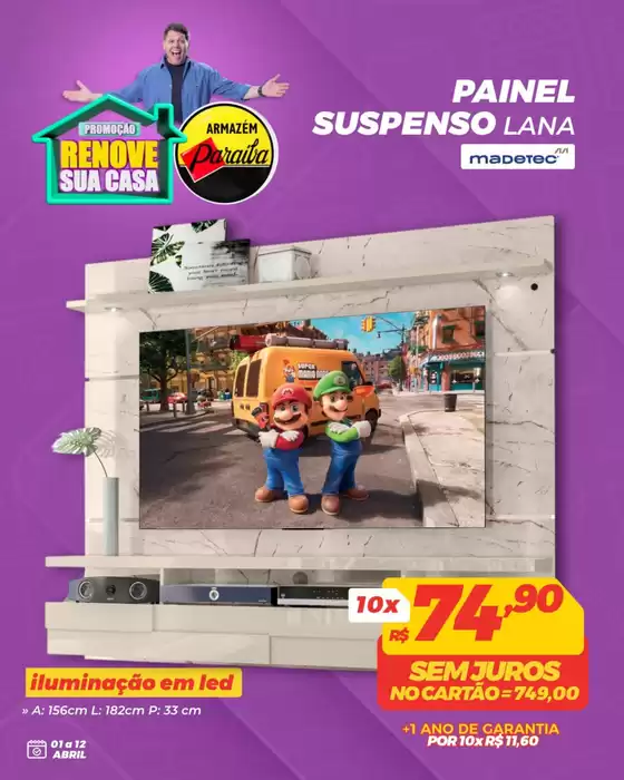 Catálogo Armazém Paraíba em Sapiranga | Encarte Armazém Paraíba | 2026-04-01T00:00:00.000Z - 2026-04-12T00:00:00.000Z