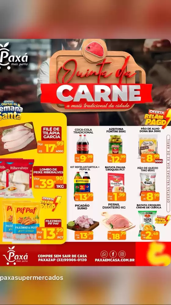Catálogo Paxá Supermercados em Fernandópolis | Quinta da Carne  | 2026-04-02T00:00:00.000Z - 2026-04-02T00:00:00.000Z