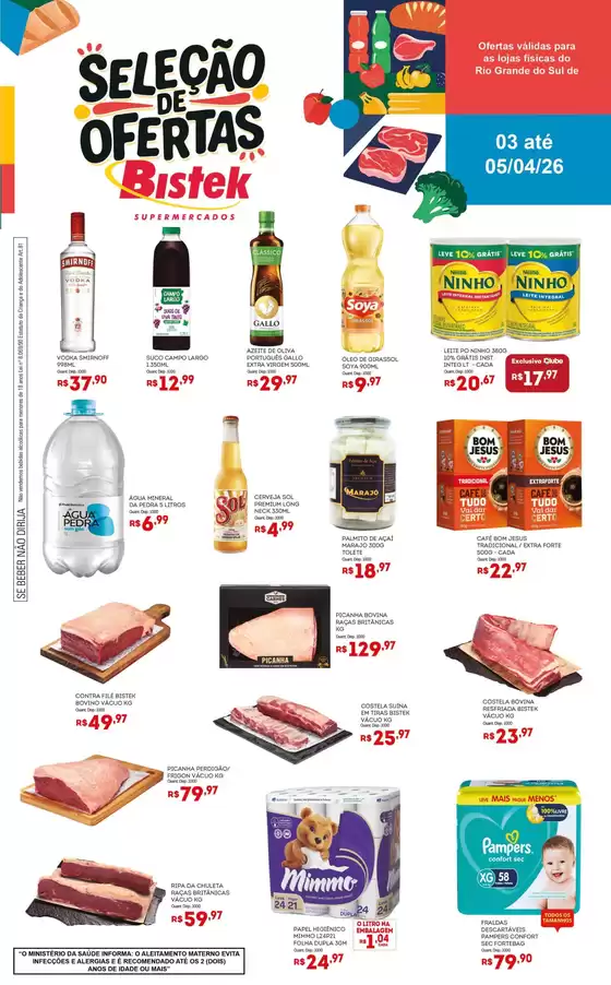 Catálogo Bistek Supermercados | Melhores ofertas para todos os caçadores de pechinchas | 2026-04-03T00:00:00.000Z - 2026-04-05T00:00:00.000Z