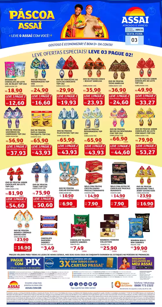 Catálogo Assaí Atacadista | Encarte Assaí Atacadista 45779-712 | 2026-04-03T00:00:00.000Z - 2026-04-03T00:00:00.000Z