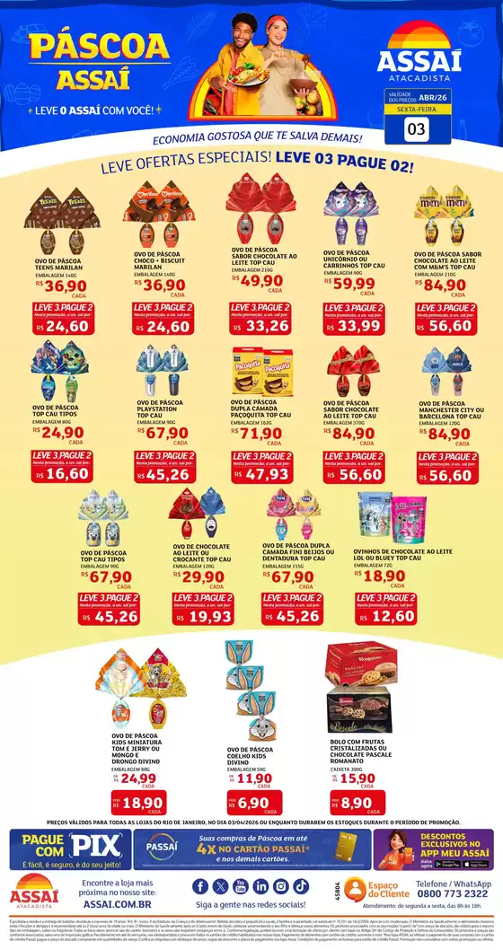 Catálogo Assaí Atacadista | Encarte Assaí Atacadista 45804 | 2026-04-03T00:00:00.000Z - 2026-04-03T00:00:00.000Z
