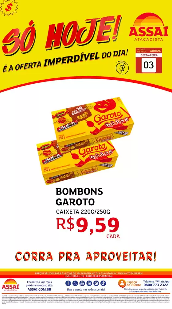 Catálogo Assaí Atacadista | Encarte Assaí Atacadista 45845-328 | 2026-04-03T00:00:00.000Z - 2026-04-03T00:00:00.000Z