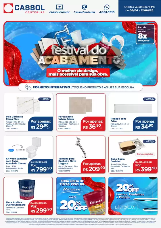 Catálogo Cassol | Melhores ofertas para todos os caçadores de pechinchas | 2026-04-06T00:00:00.000Z - 2026-04-12T00:00:00.000Z
