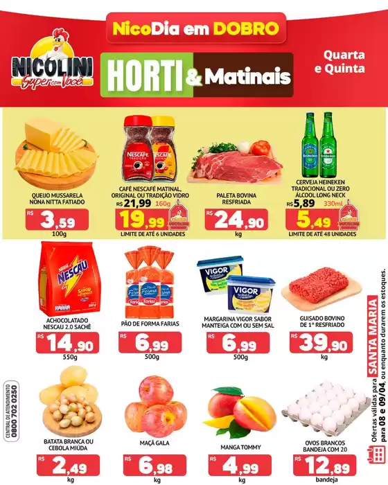 Catálogo Super Nicolini | Nossas melhores ofertas para você | 2026-04-08T00:00:00.000Z - 2026-04-09T00:00:00.000Z