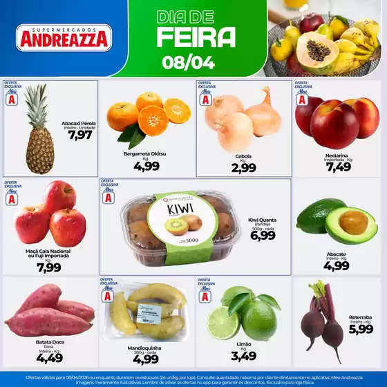 Catálogo Supermercados Andreazza | Encarte Supermercados Andreazza | 2026-04-08T00:00:00.000Z - 2026-04-08T00:00:00.000Z