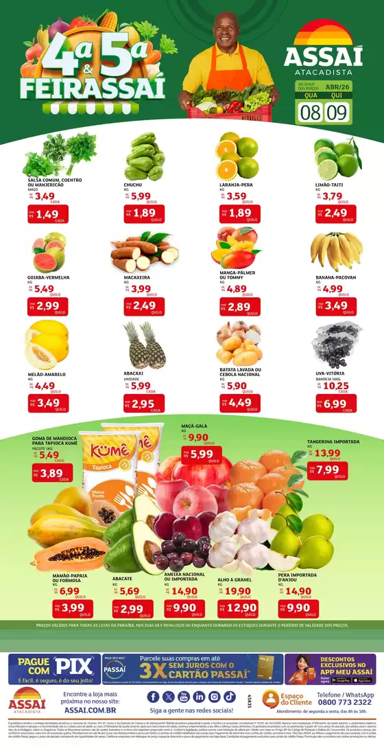 Catálogo Assaí Atacadista | Encarte Assaí Atacadista 45835-588 | 2026-04-08T00:00:00.000Z - 2026-04-09T00:00:00.000Z