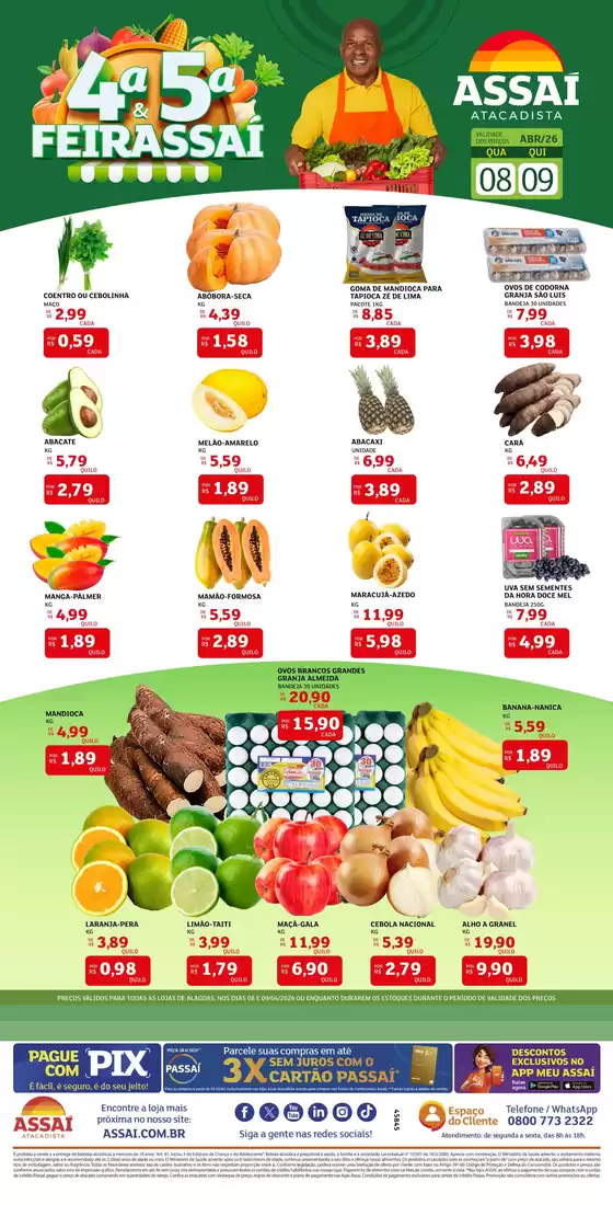 Catálogo Assaí Atacadista | Encarte Assaí Atacadista 45835-592 | 2026-04-08T00:00:00.000Z - 2026-04-09T00:00:00.000Z