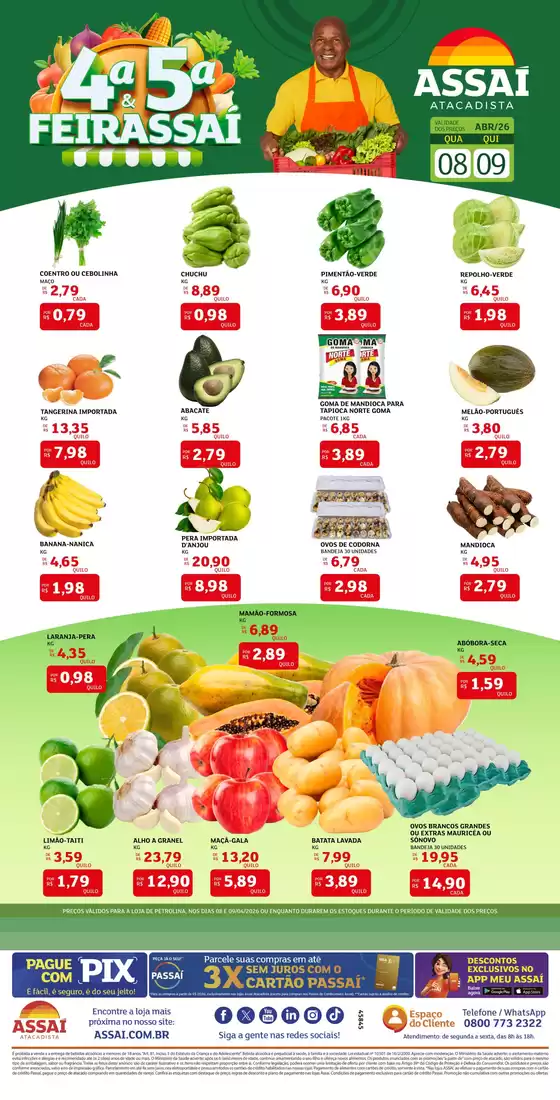 Catálogo Assaí Atacadista | Encarte Assaí Atacadista 45835-757 | 2026-04-08T00:00:00.000Z - 2026-04-09T00:00:00.000Z