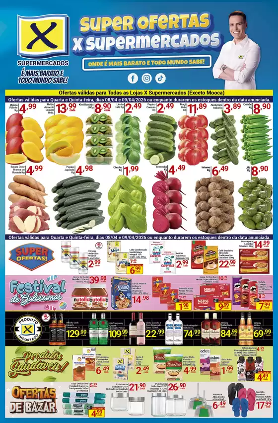 Catálogo X Supermercados | Ótima oferta para todos os clientes | 2026-04-08T00:00:00.000Z - 2026-04-09T00:00:00.000Z