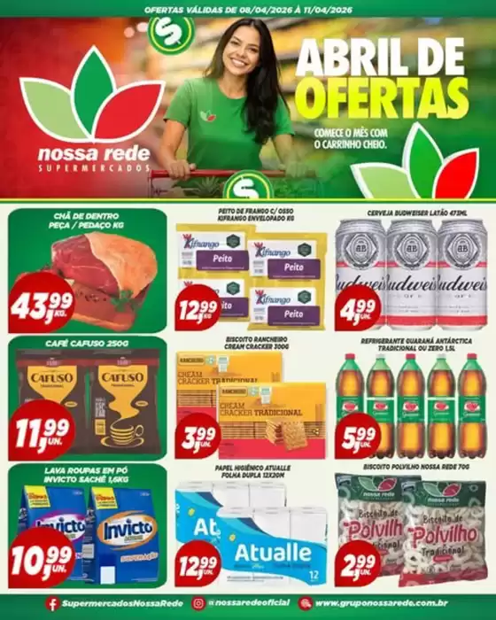 Catálogo Nossa Rede Supermercados | Abril De Ofertas | 2026-04-08T00:00:00.000Z - 2026-04-11T00:00:00.000Z