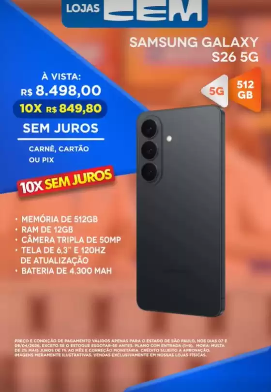 Catálogo Lojas Cem | Lojas Cem ofertas ! | 2026-04-08T00:00:00.000Z - 2026-04-08T00:00:00.000Z