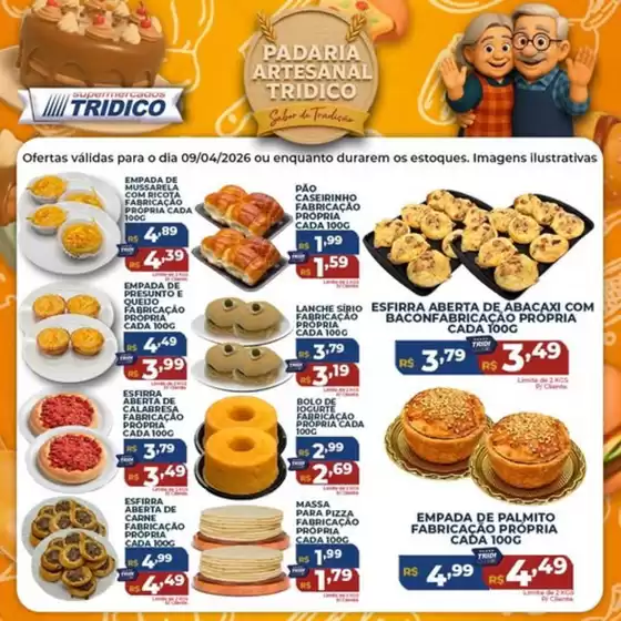 Catálogo Supermercados Tridico | Ofertas Padaria | 2026-04-09T00:00:00.000Z - 2026-04-09T00:00:00.000Z