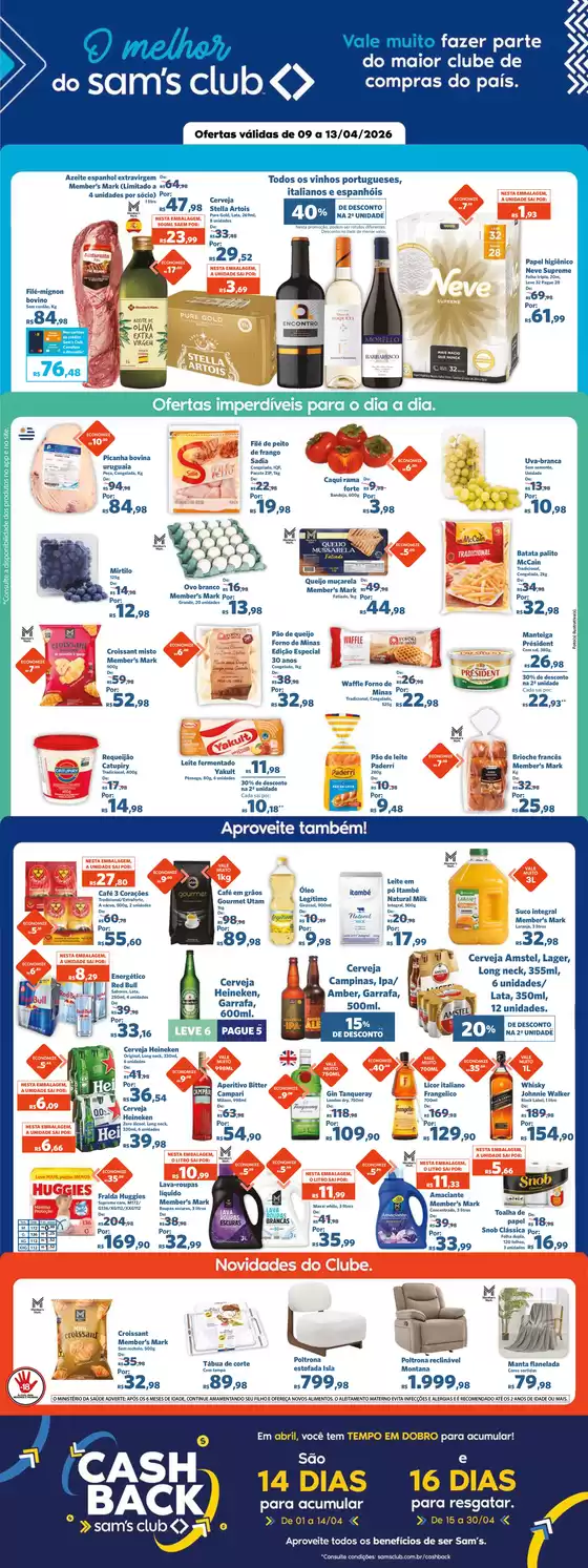 Catálogo Sam's Club | Promoções especiais em andamento | 2026-04-09T00:00:00.000Z - 2026-04-13T00:00:00.000Z