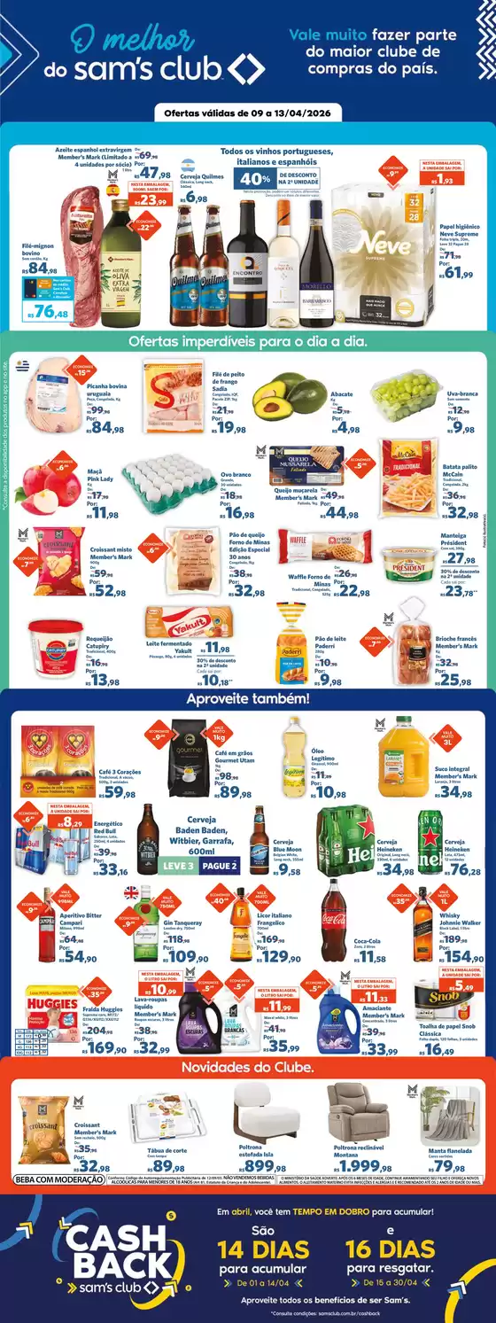 Catálogo Sam's Club | Descubra ofertas atraentes | 2026-04-09T00:00:00.000Z - 2026-04-13T00:00:00.000Z