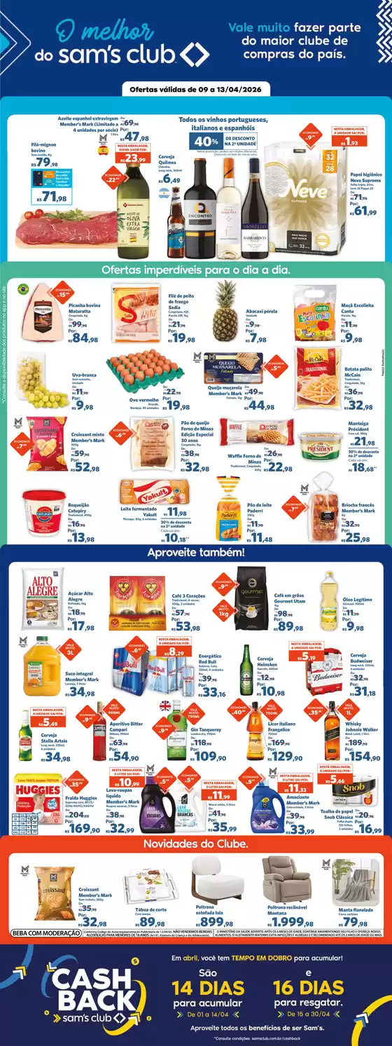 Catálogo Sam's Club | Ótima oferta para caçadores de pechinchas | 2026-04-09T00:00:00.000Z - 2026-04-13T00:00:00.000Z