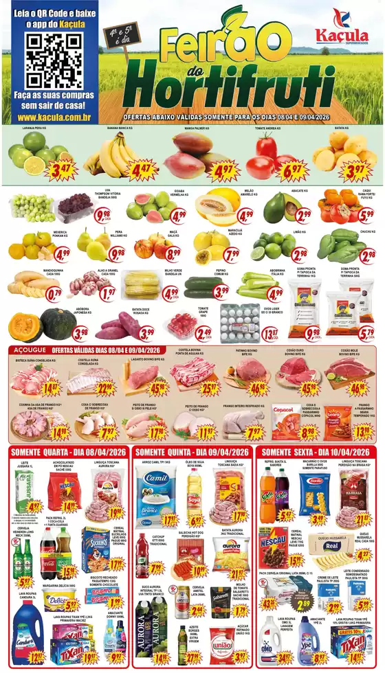 Catálogo Kaçula Supermercados | Ótima oferta para caçadores de pechinchas | 2026-04-08T00:00:00.000Z - 2026-04-10T00:00:00.000Z