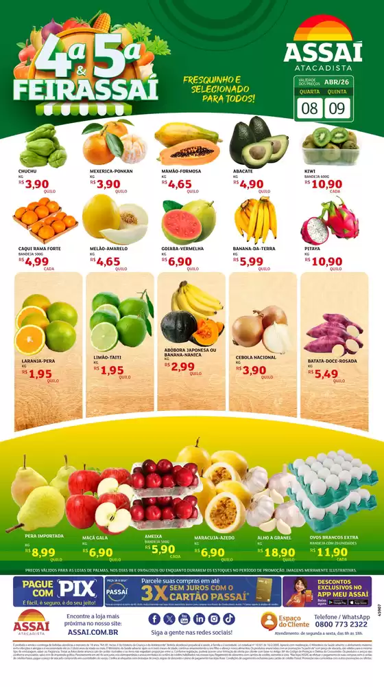 Catálogo Assaí Atacadista | Encarte Assaí Atacadista 45907-115 | 2026-04-09T00:00:00.000Z - 2026-04-09T00:00:00.000Z
