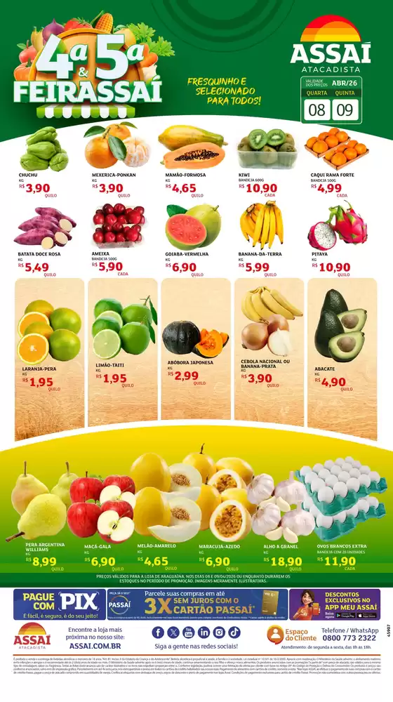 Catálogo Assaí Atacadista | Encarte Assaí Atacadista 45907-813 | 2026-04-09T00:00:00.000Z - 2026-04-09T00:00:00.000Z