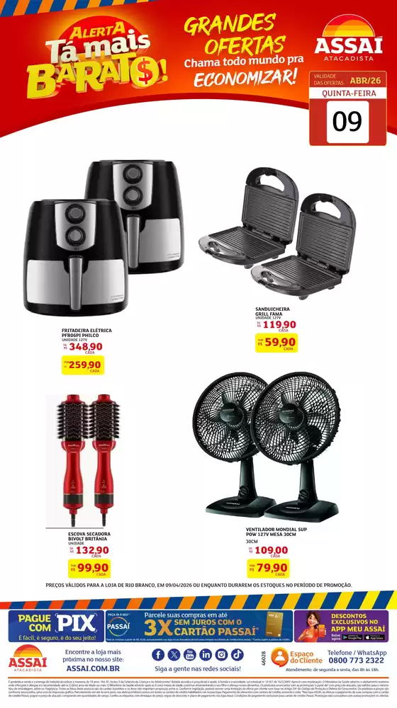 Catálogo Assaí Atacadista | Encarte Assaí Atacadista 46055-40 | 2026-04-09T00:00:00.000Z - 2026-04-09T00:00:00.000Z