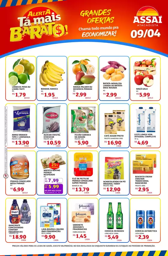 Catálogo Assaí Atacadista | Encarte Assaí Atacadista 46063-822 | 2026-04-09T00:00:00.000Z - 2026-04-09T00:00:00.000Z