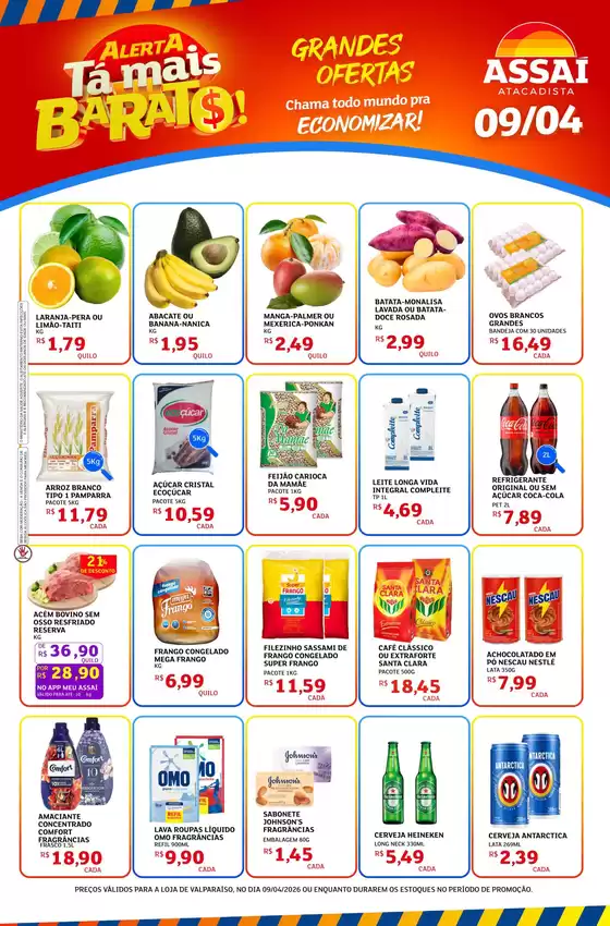Catálogo Assaí Atacadista | Encarte Assaí Atacadista 46063-328 | 2026-04-09T00:00:00.000Z - 2026-04-09T00:00:00.000Z