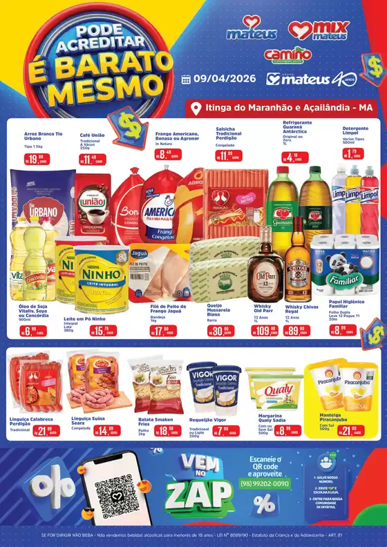 Catálogo Supermercados Mateus | Pode acreditar é barato mesmo | 2026-04-09T00:00:00.000Z - 2026-04-09T00:00:00.000Z