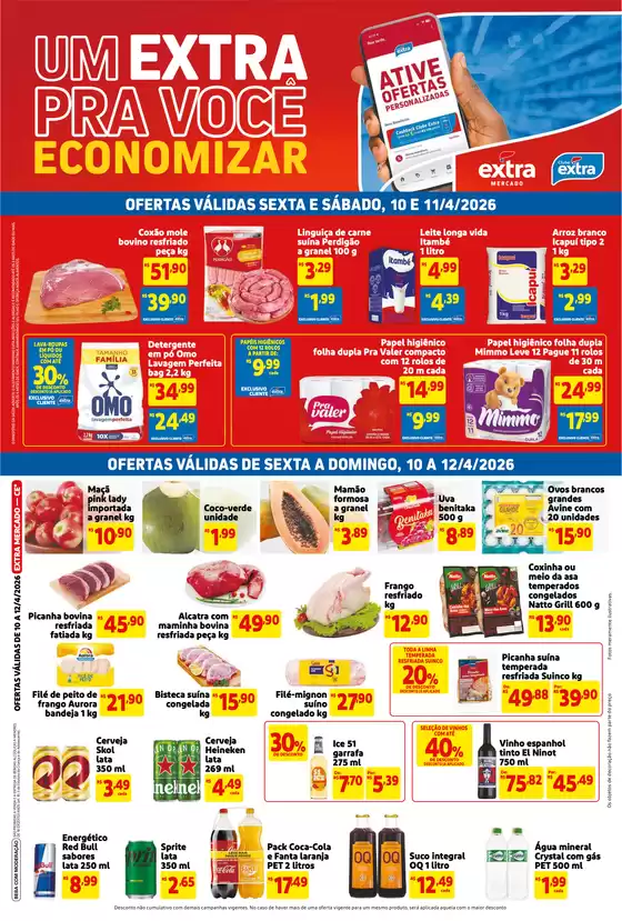 Catálogo Mercado Extra | Ofertas especiais para você | 2026-04-10T00:00:00.000Z - 2026-04-12T00:00:00.000Z