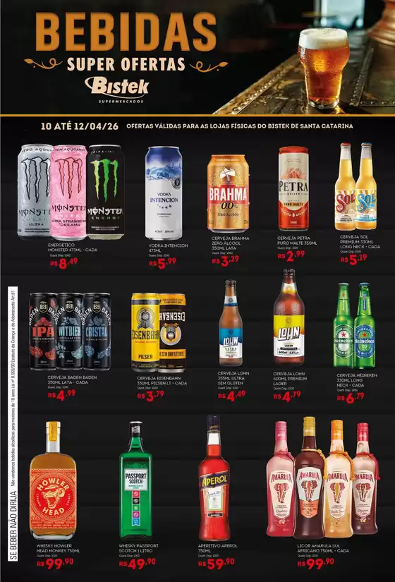 Catálogo Bistek Supermercados | Descontos e promoções | 2026-04-10T00:00:00.000Z - 2026-04-12T00:00:00.000Z