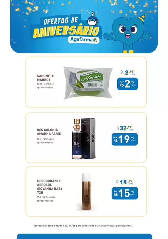 Catálogo Agafarma | ofertas SC | 2026-04-09T00:00:00.000Z - 2026-04-12T00:00:00.000Z