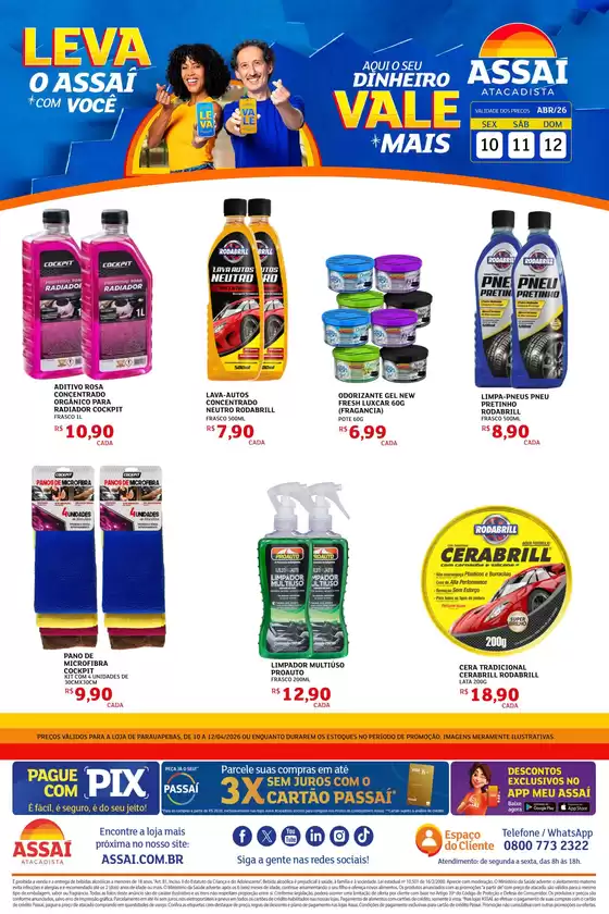 Catálogo Assaí Atacadista | Encarte Assaí Atacadista 45956-64 | 2026-04-10T00:00:00.000Z - 2026-04-12T00:00:00.000Z