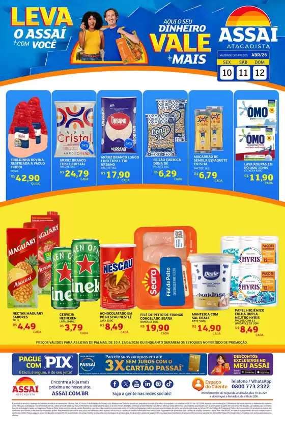 Catálogo Assaí Atacadista | Encarte Assaí Atacadista 46081-115 | 2026-04-10T00:00:00.000Z - 2026-04-12T00:00:00.000Z