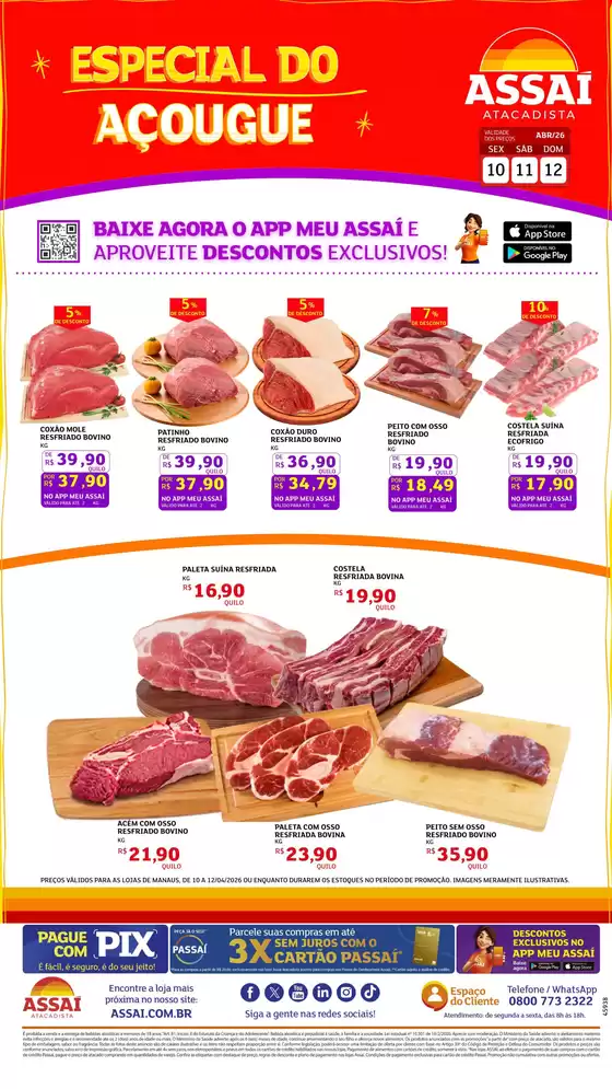 Catálogo Assaí Atacadista | Encarte Assaí Atacadista 45938-74 | 2026-04-10T00:00:00.000Z - 2026-04-12T00:00:00.000Z