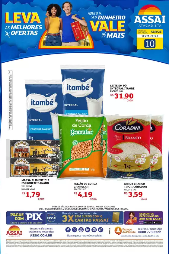 Catálogo Assaí Atacadista | Encarte Assaí Atacadista 46040-874 | 2026-04-10T00:00:00.000Z - 2026-04-10T00:00:00.000Z