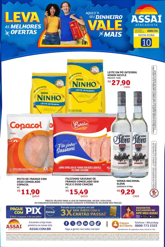 Catálogo Assaí Atacadista | Encarte Assaí Atacadista 46040-872 | 2026-04-10T00:00:00.000Z - 2026-04-10T00:00:00.000Z