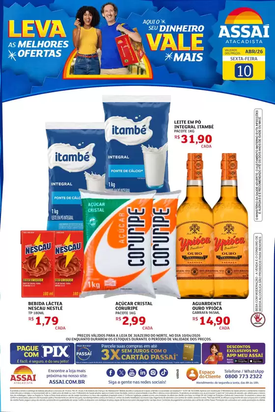 Catálogo Assaí Atacadista | Encarte Assaí Atacadista 46040-873 | 2026-04-10T00:00:00.000Z - 2026-04-10T00:00:00.000Z