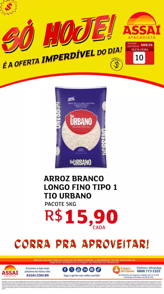 Catálogo Assaí Atacadista | Encarte Assaí Atacadista 46095-362 | 2026-04-10T00:00:00.000Z - 2026-04-10T00:00:00.000Z