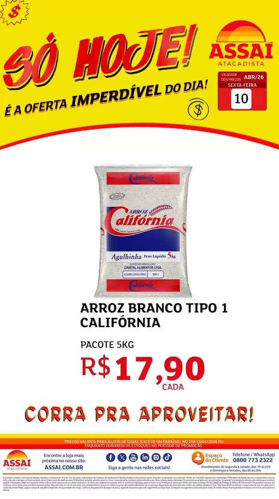 Catálogo Assaí Atacadista | Encarte Assaí Atacadista 46095-822 | 2026-04-10T00:00:00.000Z - 2026-04-10T00:00:00.000Z