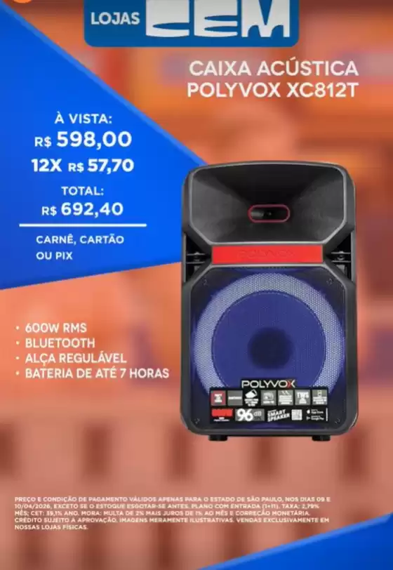 Catálogo Lojas Cem | Lojas Cem ofertas ! | 2026-04-10T00:00:00.000Z - 2026-04-10T00:00:00.000Z