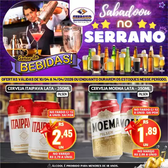 Catálogo Serrano Supermercado | Melhores ofertas para todos os clientes | 2026-04-10T00:00:00.000Z - 2026-04-14T00:00:00.000Z