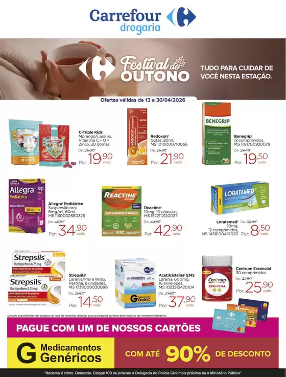 Catálogo Drogarias Carrefour | Ofertas especiais atraentes para todos | 2026-04-13T00:00:00.000Z - 2026-04-30T00:00:00.000Z