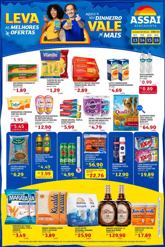 Catálogo Assaí Atacadista | Encarte Assaí Atacadista 45749-850 | 2026-04-13T00:00:00.000Z - 2026-04-16T00:00:00.000Z