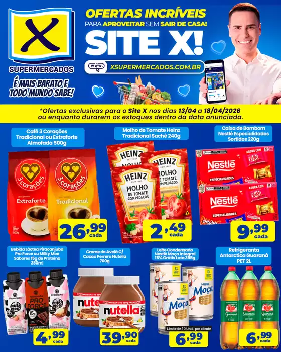 Catálogo X Supermercados | Encarte X Supermercados | 2026-04-13T00:00:00.000Z - 2026-04-18T00:00:00.000Z