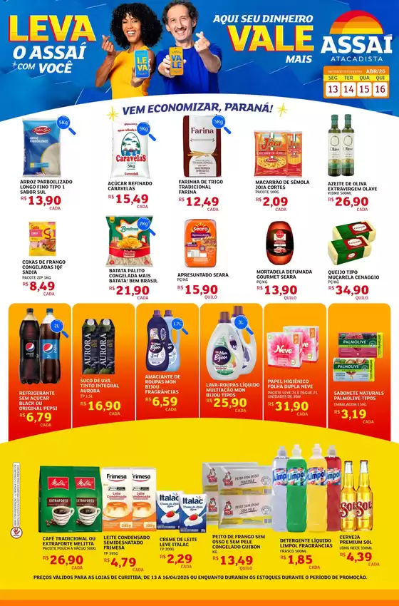 Catálogo Assaí Atacadista | Encarte Assaí Atacadista 45077-120 | 2026-04-13T00:00:00.000Z - 2026-04-16T00:00:00.000Z