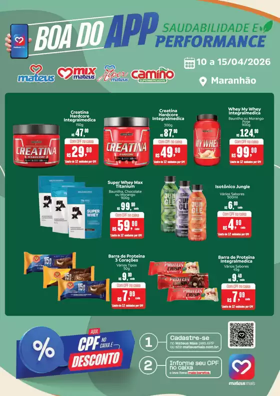 Catálogo Supermercados Mateus | Saudabilidade e Performance | 2026-04-13T00:00:00.000Z - 2026-04-15T00:00:00.000Z