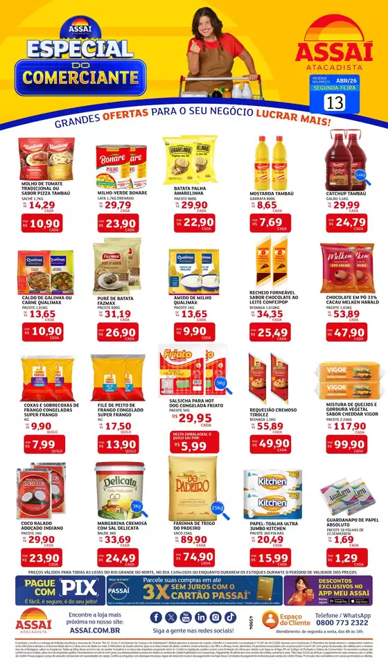 Catálogo Assaí Atacadista | Encarte Assaí Atacadista 45904-564 | 2026-04-13T00:00:00.000Z - 2026-04-13T00:00:00.000Z