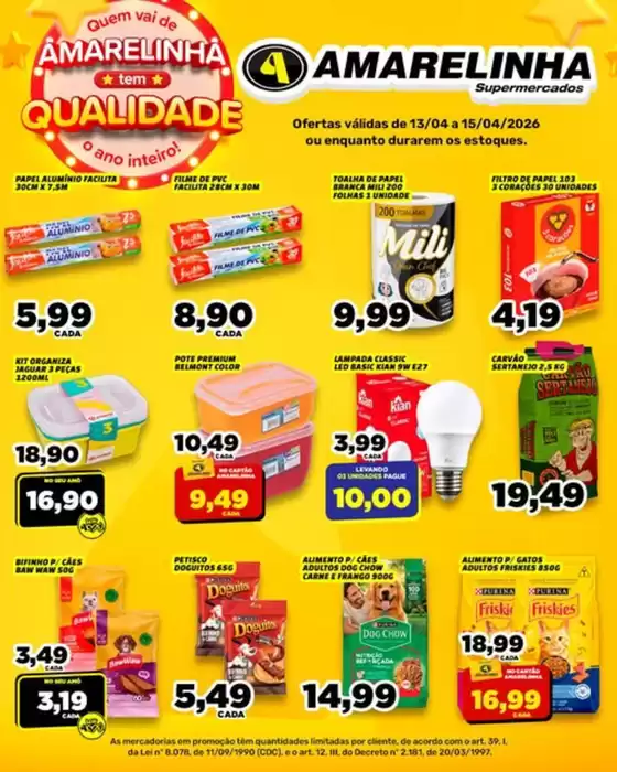 Catálogo Amarelinha Supermercados | Amarelinha Tem Qualidade | 2026-04-14T00:00:00.000Z - 2026-04-15T00:00:00.000Z