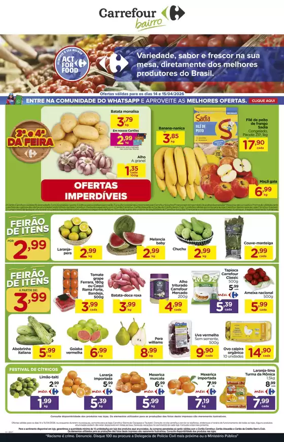 Catálogo Carrefour Bairro | FEIRA | 2026-04-14T00:00:00.000Z - 2026-04-15T00:00:00.000Z