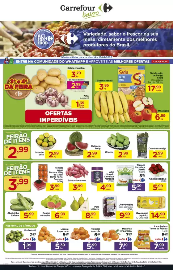 Catálogo Carrefour Bairro | Ofertas para caçadores de pechinchas | 2026-04-14T00:00:00.000Z - 2026-04-15T00:00:00.000Z